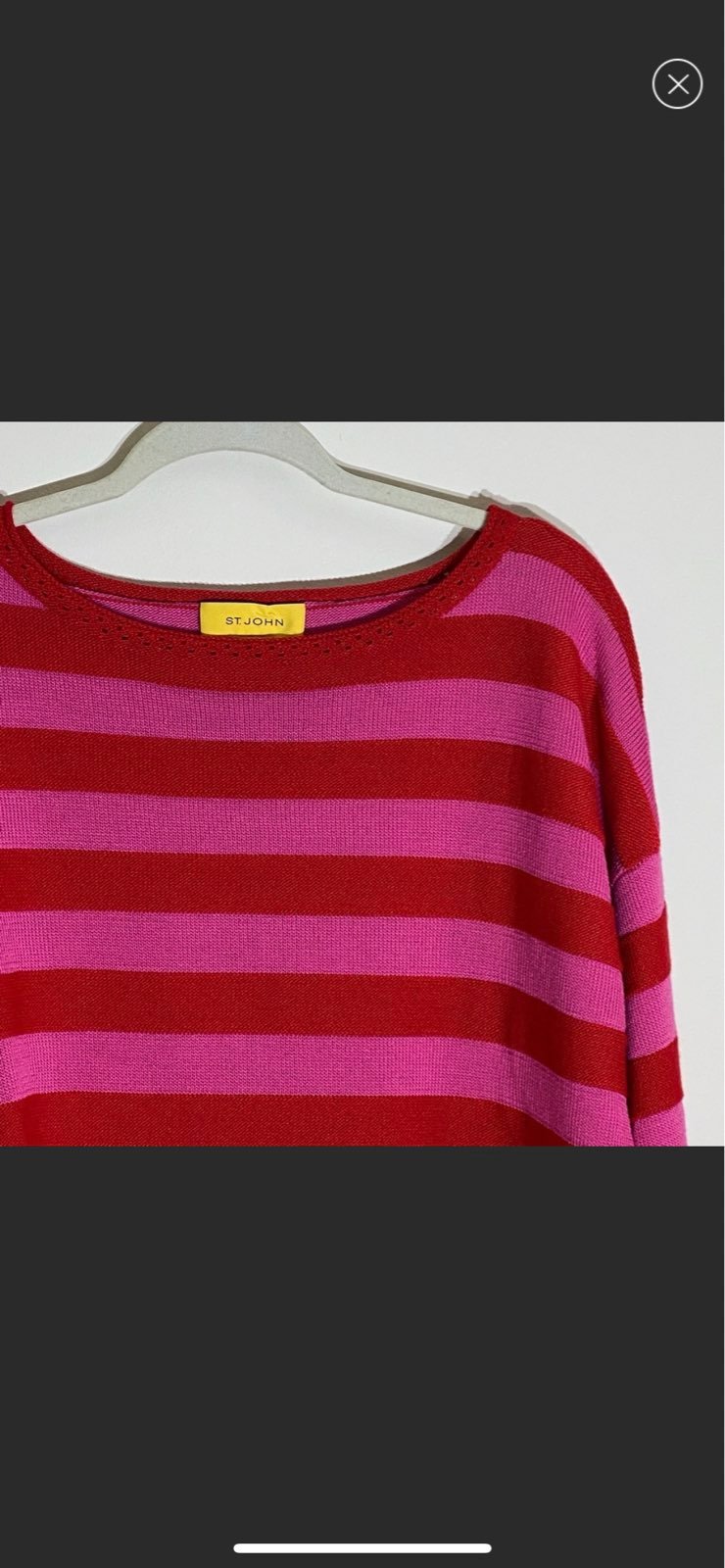 Red and pink St.John sweater
