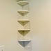 Rustic Solid Wood Floating Shelves 5 Tier white