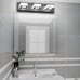 New LED Modern Black Bathroom Vanity 3 Light Wall Fixture Rotating Lighting