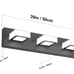 New LED Modern Black Bathroom Vanity 3 Light Wall Fixture Rotating Lighting