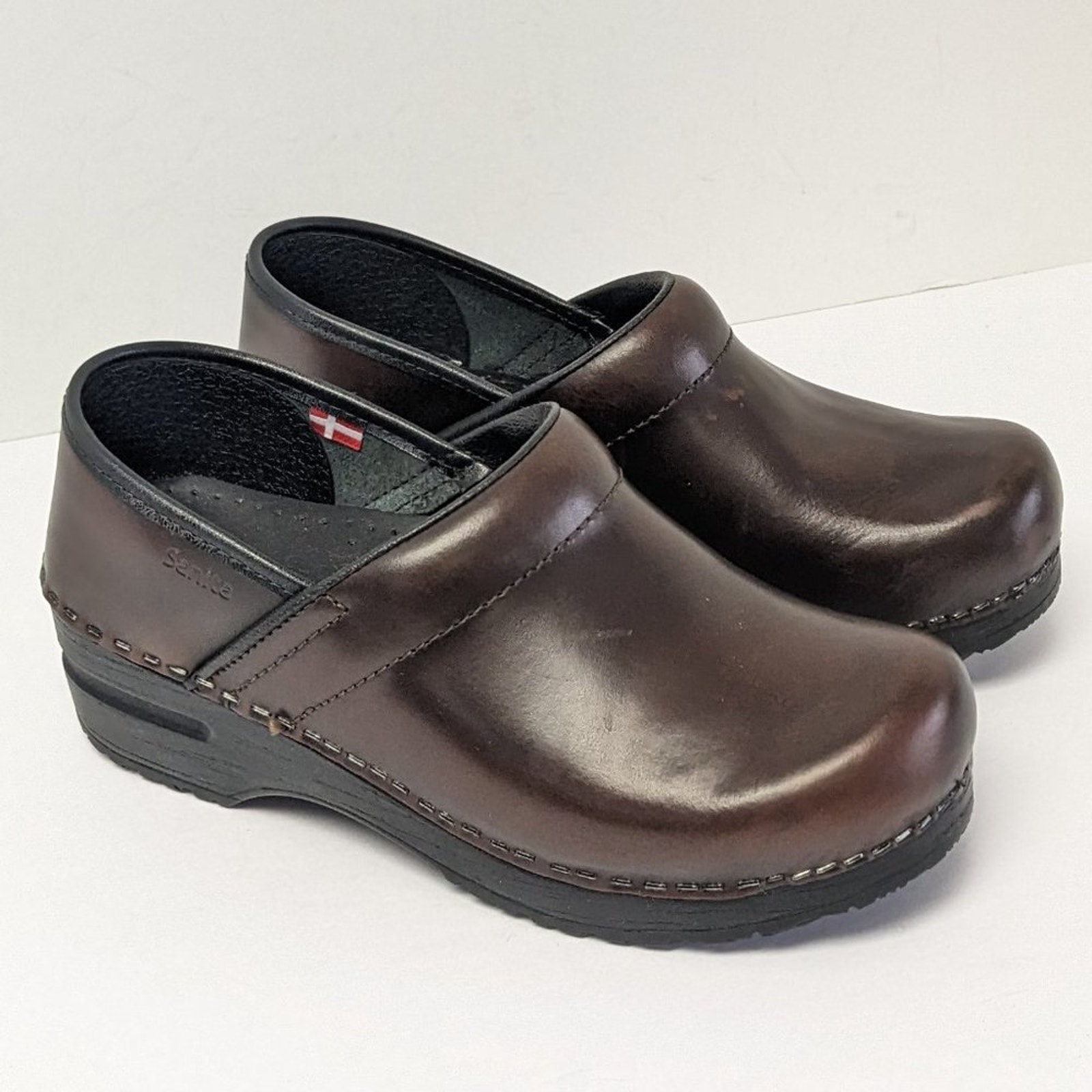 Sanita Professional Cabrio Clogs, Brown Leather, Women's EU 36 (US 5.5-6)