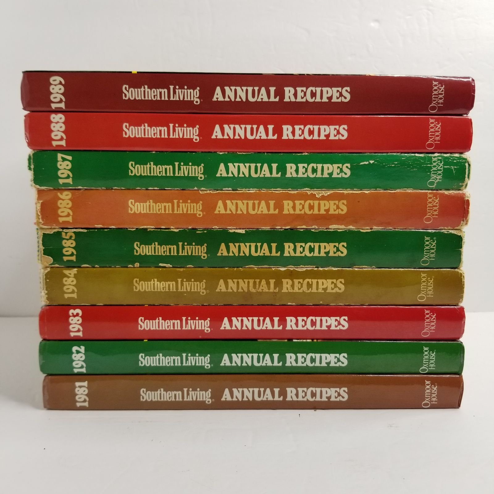 Book Lot 9 Southern Living Annual Recipes Cookbooks Hardcover 1981 thru 1989