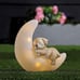 New Garden Dog Statues Outdoor Decor, Solar Powered Resin Lawn Ornament