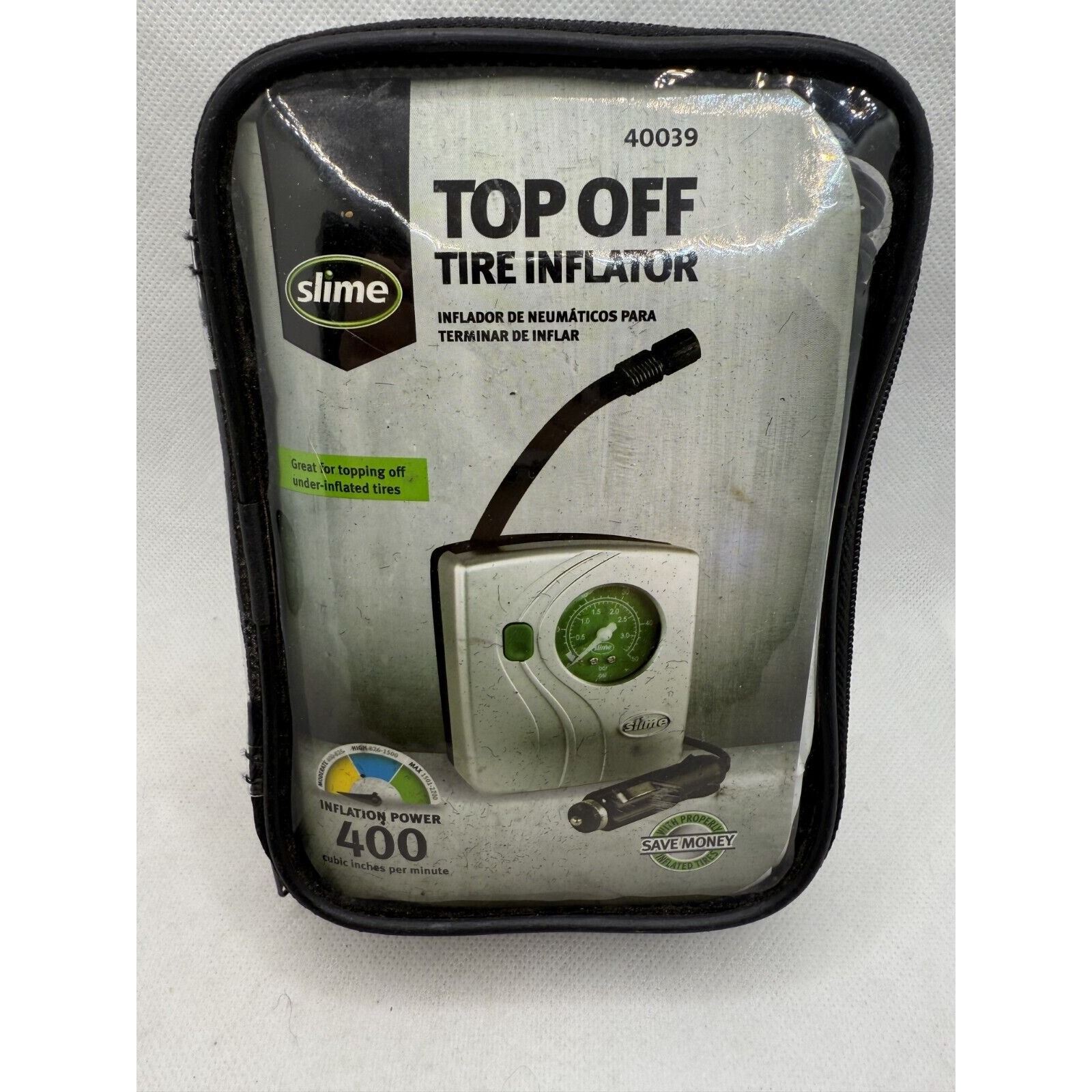 SLIME Tire Inflator With LED Light 50 PSI