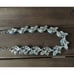 Vintage Thermoset Blue Floral Necklace - Silver Tone - 15” Adjustable