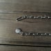 Vintage Thermoset Blue Floral Necklace - Silver Tone - 15” Adjustable