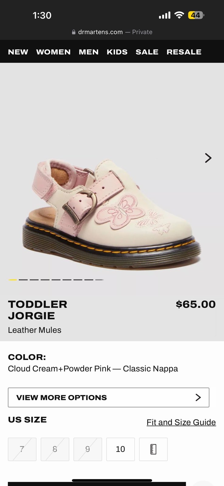 Toddler doc martens jorgie leather mules shoes