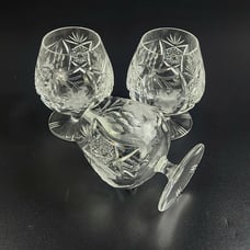 Vintage Stunning Cut-Crystal Small Brandy Glasses - Resemble Nachtmann Traube- 3