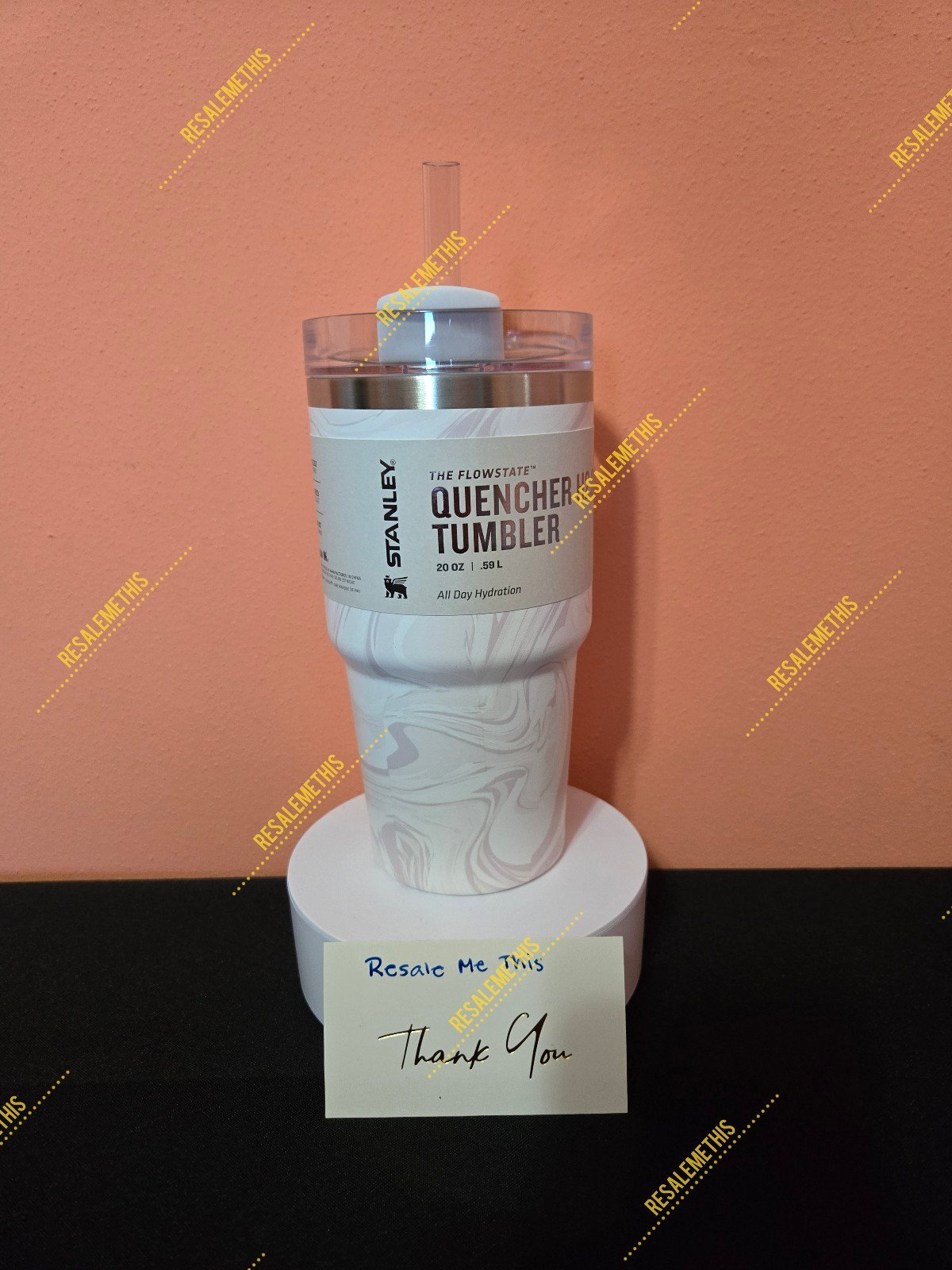 Stanley 20oz Rose Quartz Swirl Tumbler