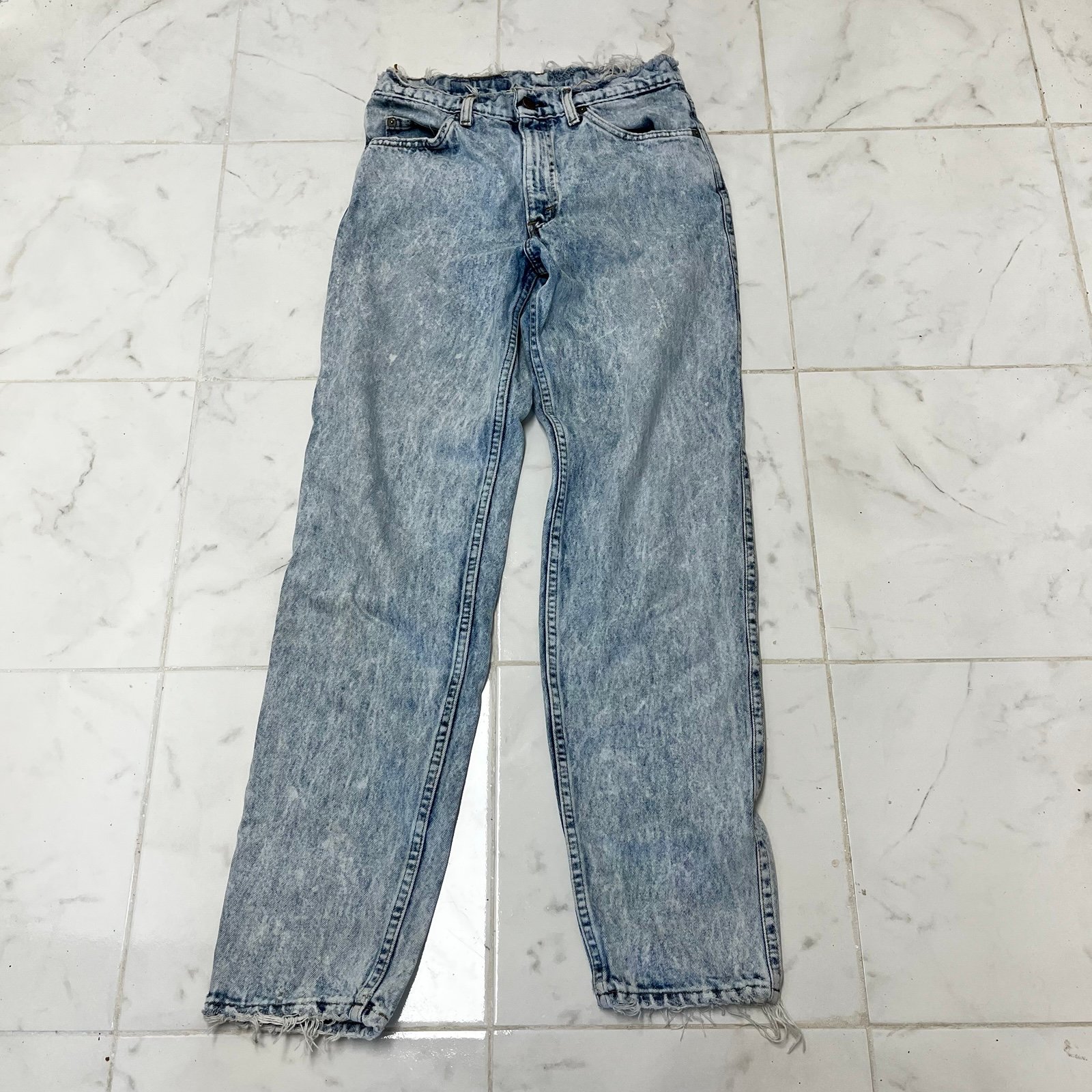 VTG Levi’s Orange Tab Acid Wash Frayed Distressed Men’s 30x32 Jeans Made USA