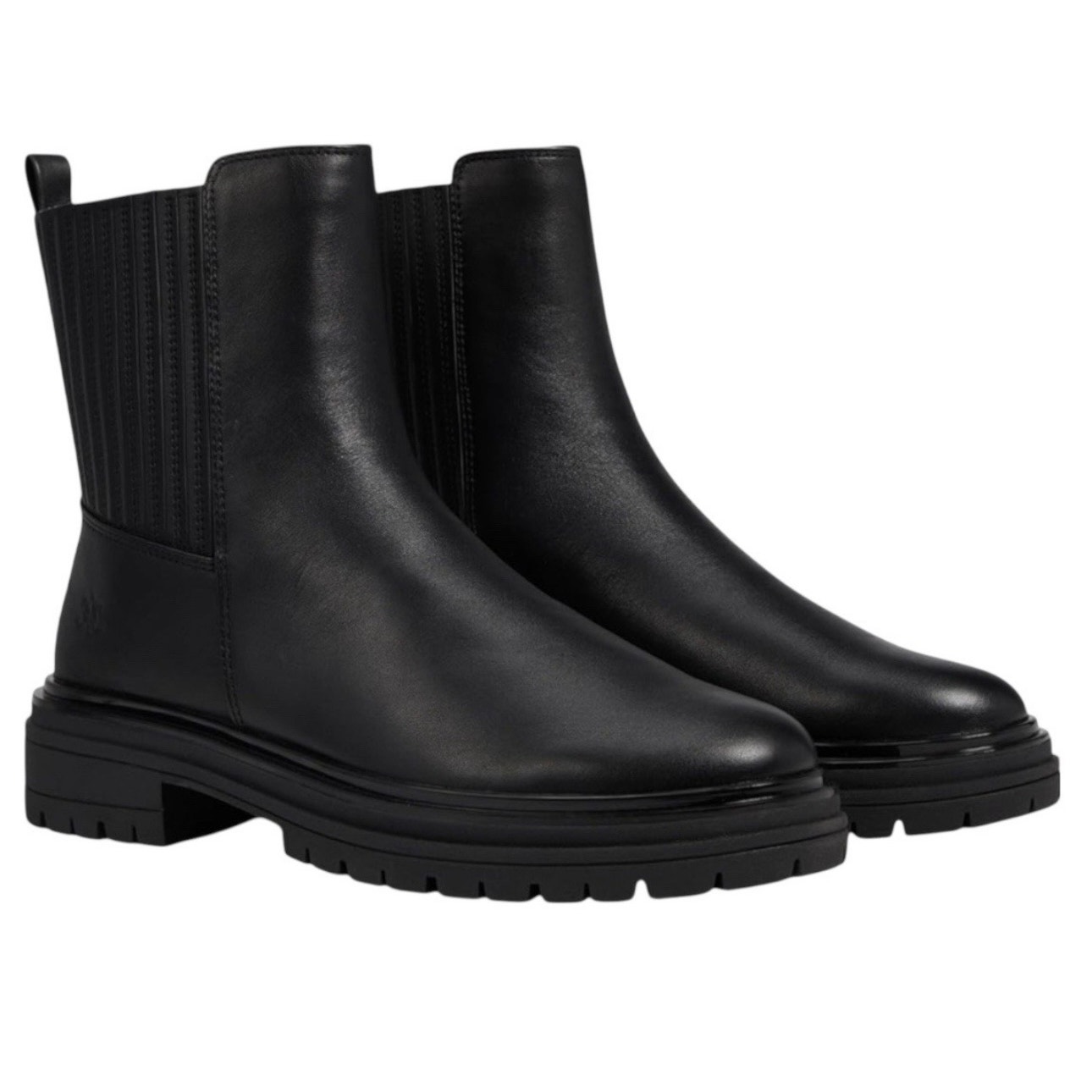 Johnson & Murphy 198 Gianna Gore Bootie Urban Chic Black Leather Short Boot NEW
