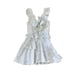 Saylor Lucy Dress White Black Stripe