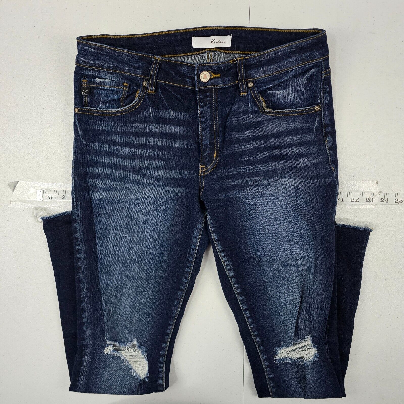 Kancan chillin with you slim skinny jeans distressed 13/30 denim womens 4815
