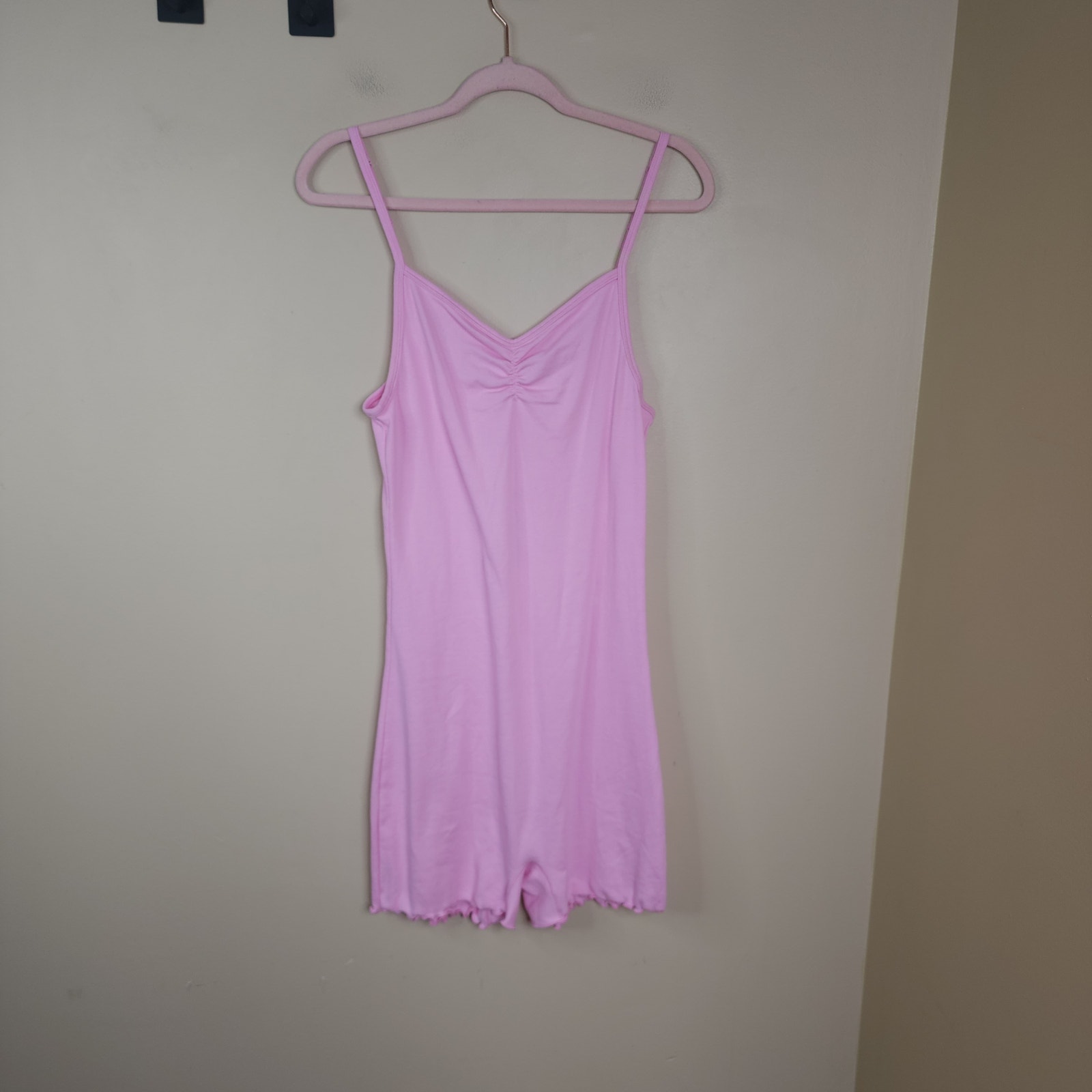 SKIMS Pointelle Logo Onesie in Bubblegum Size 3X