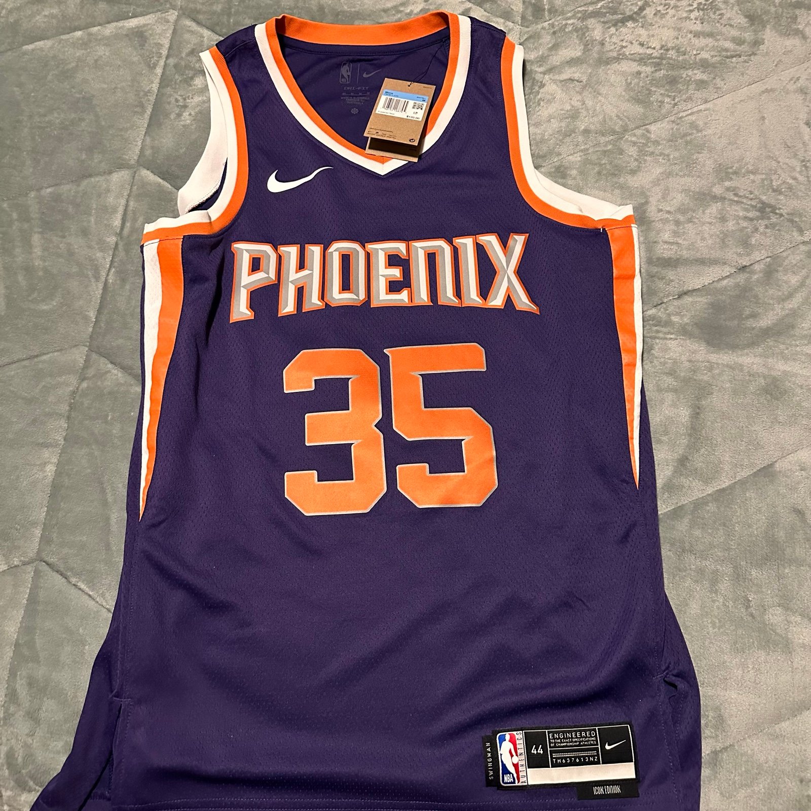 Nike Kevin Durant Phoenix Suns Icon Edition Swingman Jersey Size M/44 FB1811-570