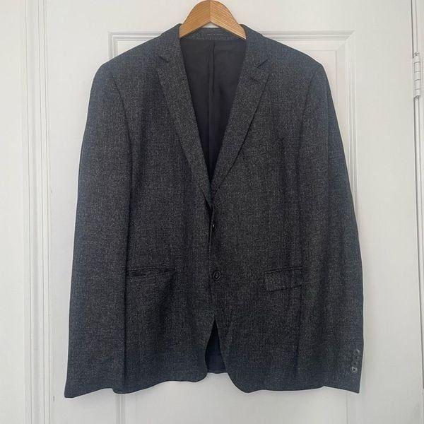 Hugo Boss Men's Reymond Wenten Extra Slim Fit Wool Two Button Blazer Size 44R