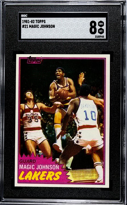 1981-82 Topps Magic Johnson #21 SGC 8