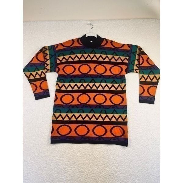 VTG Franca Moretti Made in Italy 100% Wool Y2K 90s Art Sweater Size Large
