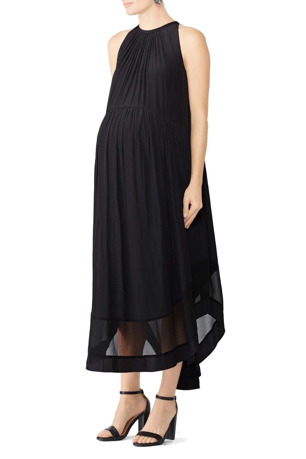 FOR 2 by Ramy Brook Black Sleeveless Maternity Dress Medium