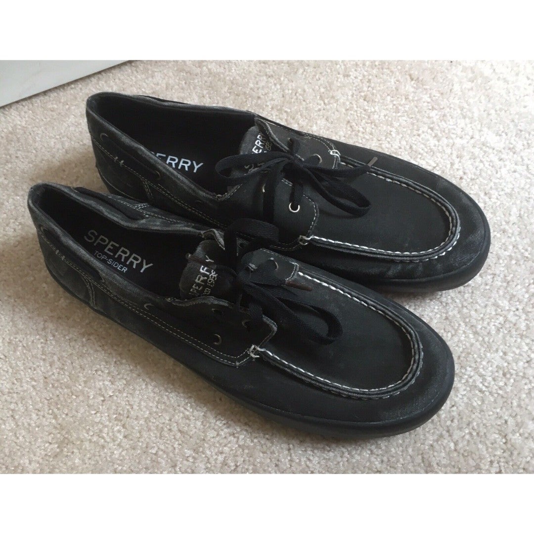 Sperry Black Mens Topsider Size 11M
