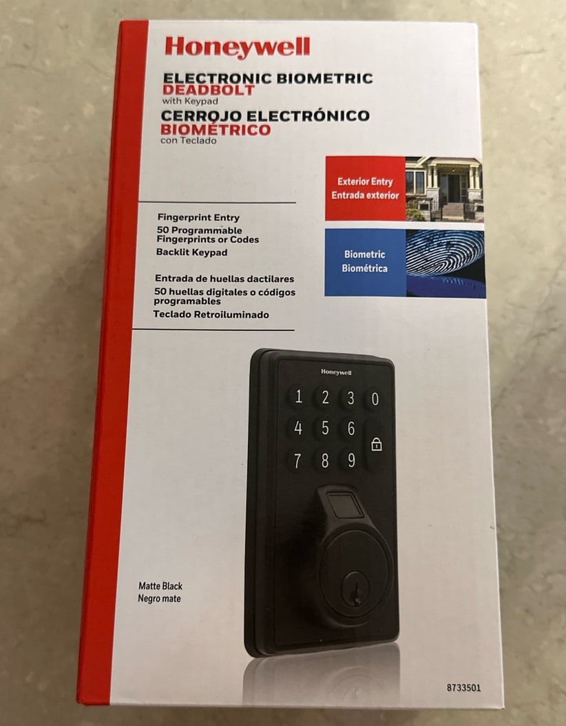 Honeywell electronic biometric deadbolt