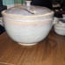 Stoneware handmade pottery lidded, 2 quart casserole dish
