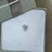Stamped 14k Solid WHITE GOLD Cross CZ Nose Stud