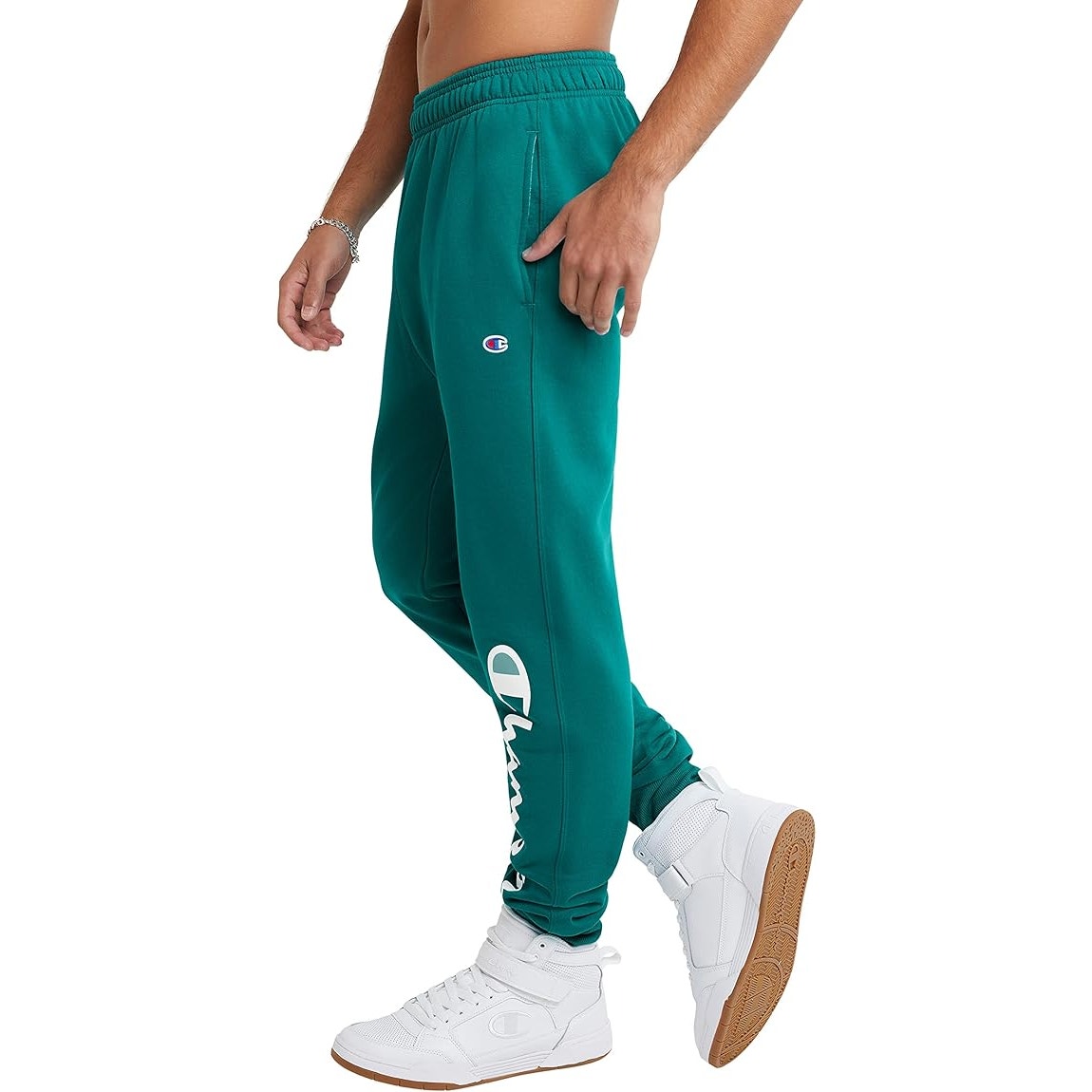 Champion Powerblend Graphic Joggers - Green Vine, Size 2XL (NWT)