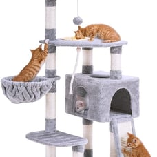 Cat Tower for Indoor Cats with Scratching Board