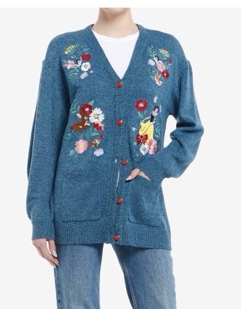 Disney Princess Snow White Embroidered Long Cardigan Size Medium NWT