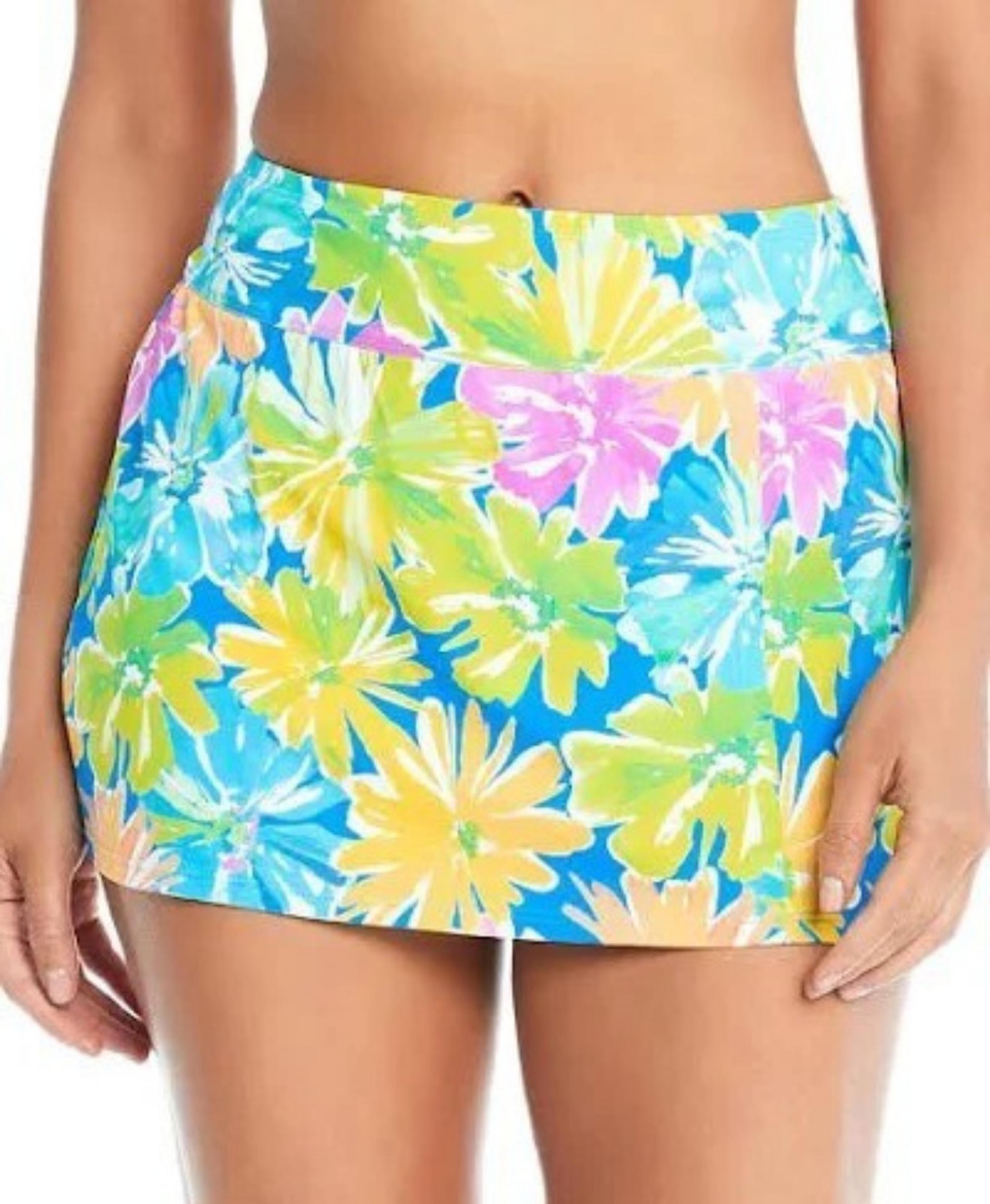 BLEU ROD BEATTIE HIGH-WAISTED SKIRTED SWIM BOTTOM SIZE 8