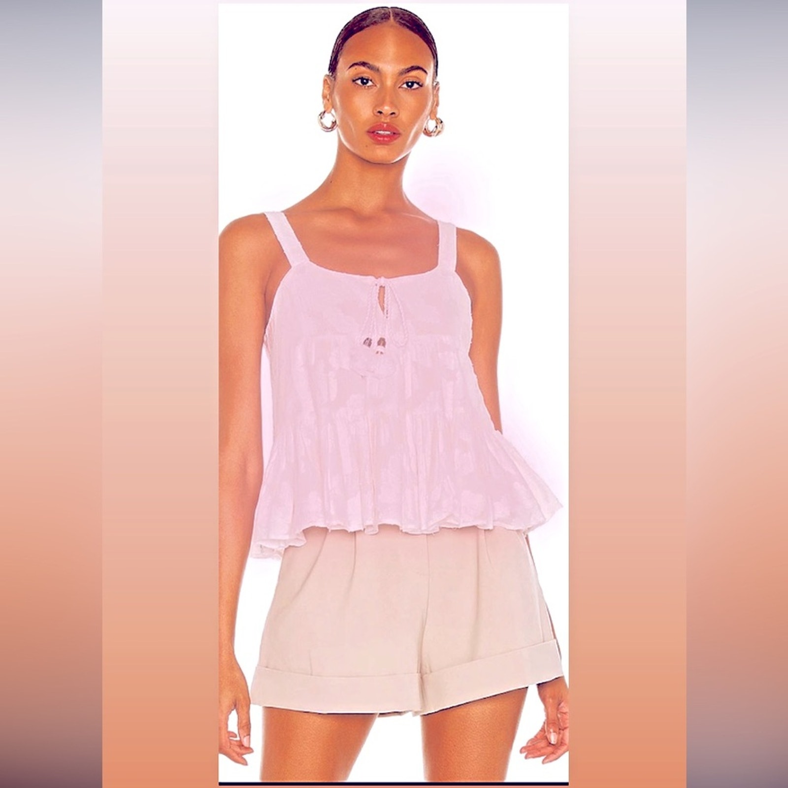 Karina Grimaldi Melanie Jaquard Cami in mauve size M 148