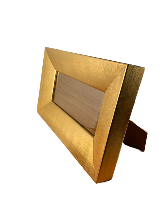 Bussolari Cornici 4 x 9.5 Gold Leaf Wood Picture Frame