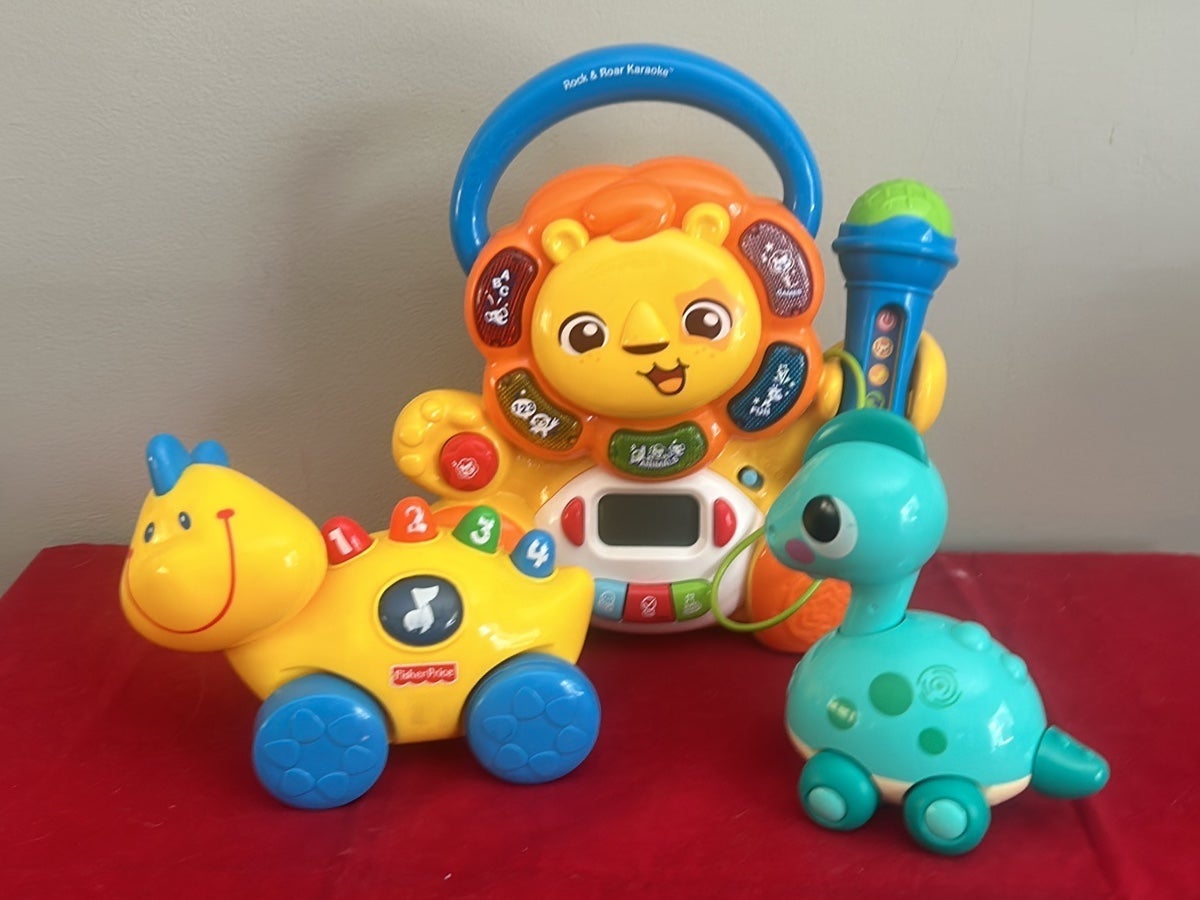 VTech Zoo Rock and Roar, FP Roll Along Dino, Touch & Go Music Light Crawling Toy