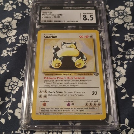 Pokemon Snorlax CGC 8.5 graded slab Jungle Set 1999