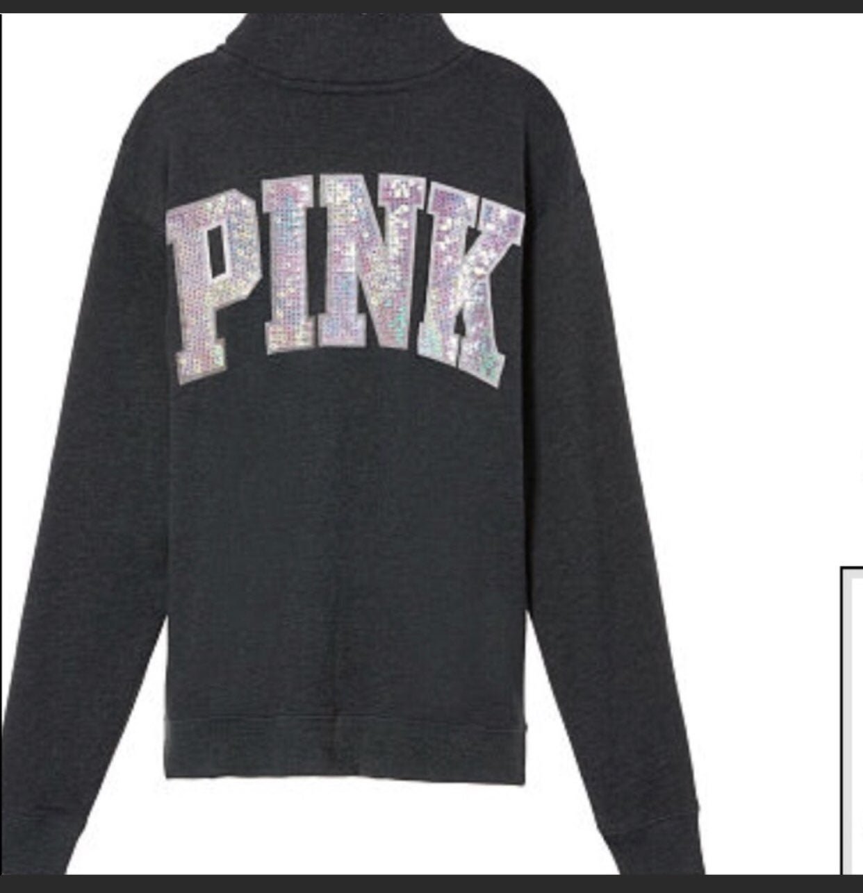 Vs Pink Bling Quarter Zip Pullover Xs SALE!!