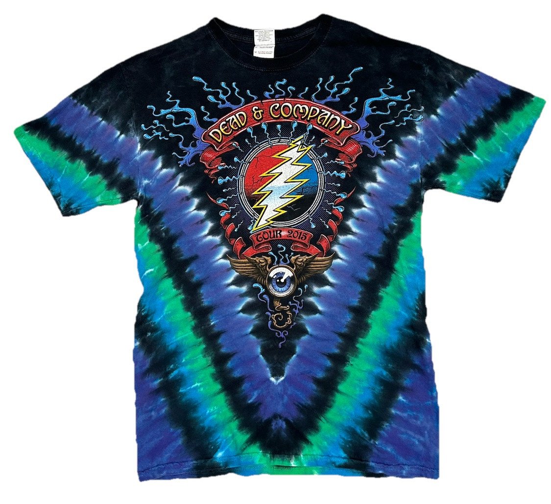 Grateful Dead 2015 Tour Shirt Dead & Company Tie Dye Tour Dates Medium