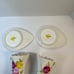 Vintage The John set of coffe cups with saucers, porcelain floral gold gilded