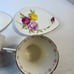 Vintage The John set of coffe cups with saucers, porcelain floral gold gilded