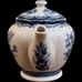 Vintage Lot of 3 Blue and White Reticulated Gingar Jar and Teapots Chinas