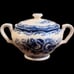 Vintage Lot of 3 Blue and White Reticulated Gingar Jar and Teapots Chinas