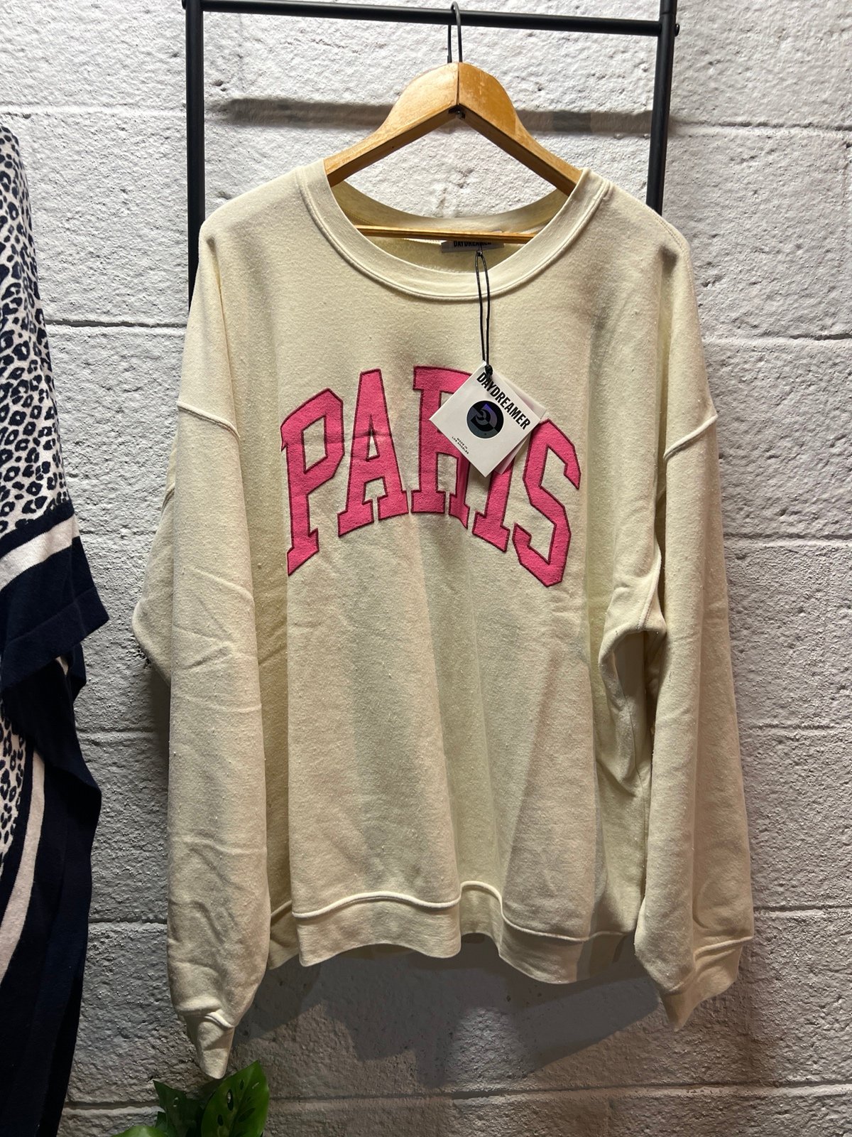 Paris XL long sleeve sweatshirt Free People Daydreamer extra large top shirt