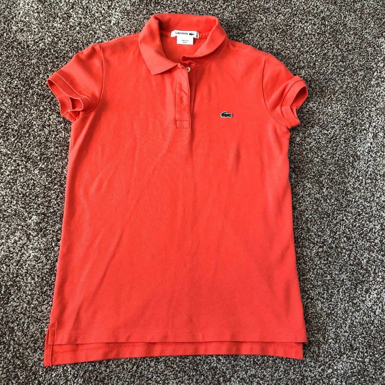 lacoste womens short sleeve polo