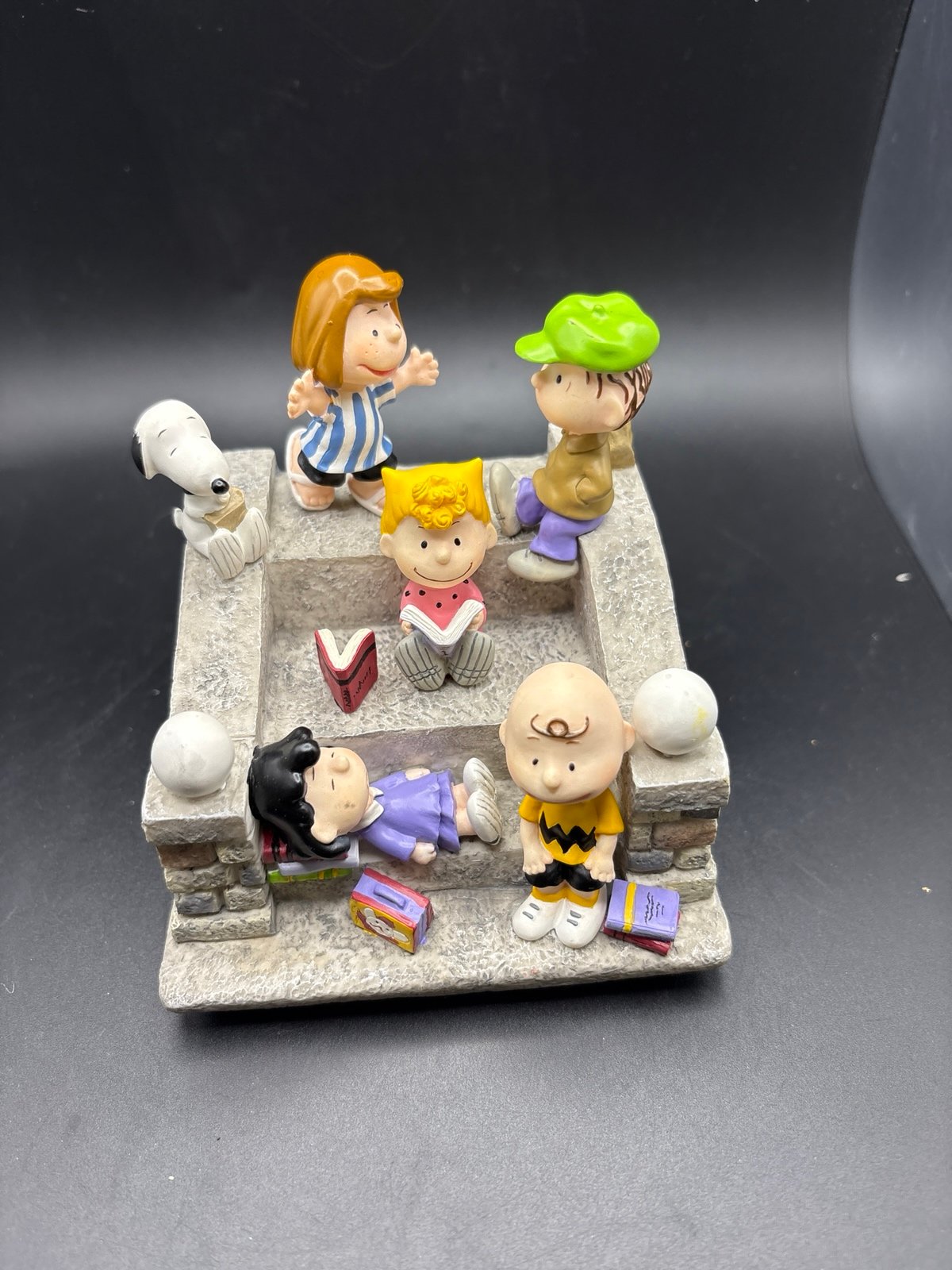 Westland Giftware Peanuts Kids on Stairs Musical Box Plays School Days