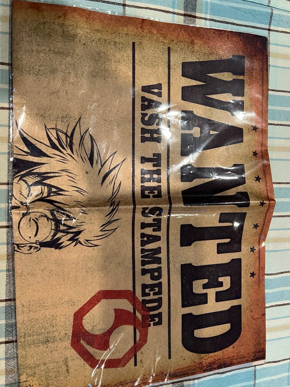 Trigun Stampede Vash official wanted poster 2023 cloth