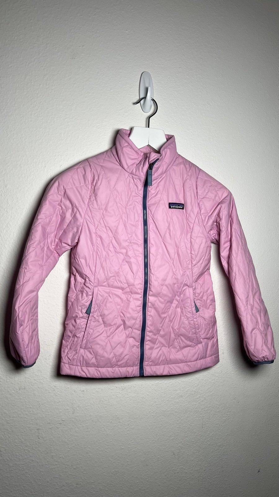 Patagonia Kid Nano Puff Diamond Quilt Jacket Size L(12) in Milkweed Mauve
