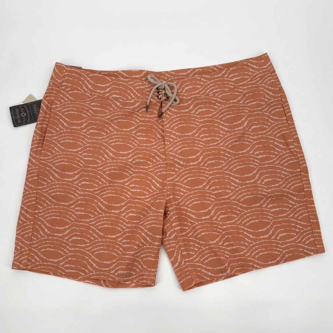 NWT FAHERTY Classic 7 Boardshort Wave Dye Orange Men's Size 42