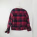 Levi's Women's Red Black Plaid Classic Button-Front Trucker Jacket Size S