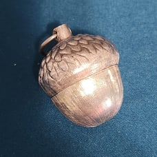 Vintage Acorn Sterling Silver Thimble Holder Mexico 925