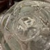 L. Muller 1876 Rare Antique Cut Glass Handpainted Stein Mug with Pewter Lid
